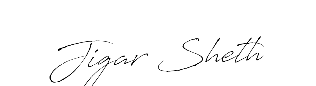 The best way (Antro_Vectra) to make a short signature is to pick only two or three words in your name. The name Jigar Sheth include a total of six letters. For converting this name. Jigar Sheth signature style 6 images and pictures png