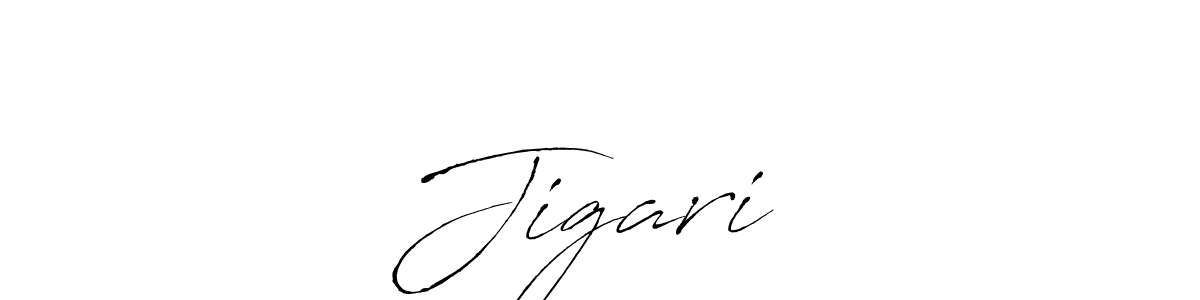 How to make Jigari♥️ name signature. Use Antro_Vectra style for creating short signs online. This is the latest handwritten sign. Jigari♥️ signature style 6 images and pictures png