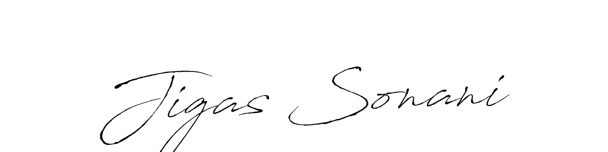 You should practise on your own different ways (Antro_Vectra) to write your name (Jigas Sonani) in signature. don't let someone else do it for you. Jigas Sonani signature style 6 images and pictures png