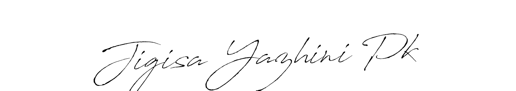 Make a beautiful signature design for name Jigisa Yazhini Pk. With this signature (Antro_Vectra) style, you can create a handwritten signature for free. Jigisa Yazhini Pk signature style 6 images and pictures png