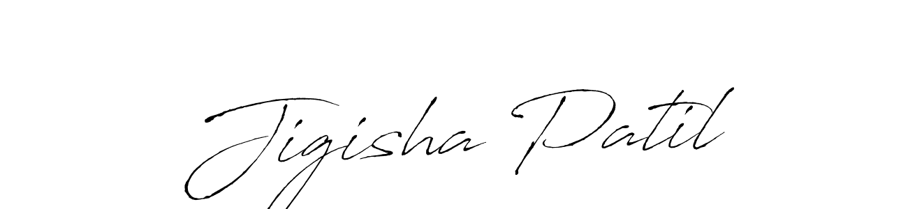 Make a beautiful signature design for name Jigisha Patil. With this signature (Antro_Vectra) style, you can create a handwritten signature for free. Jigisha Patil signature style 6 images and pictures png