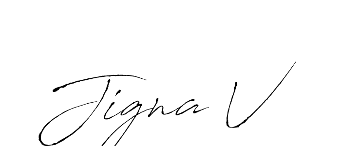 How to make Jigna V name signature. Use Antro_Vectra style for creating short signs online. This is the latest handwritten sign. Jigna V signature style 6 images and pictures png