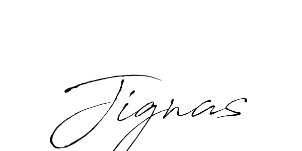 Use a signature maker to create a handwritten signature online. With this signature software, you can design (Antro_Vectra) your own signature for name Jignas. Jignas signature style 6 images and pictures png