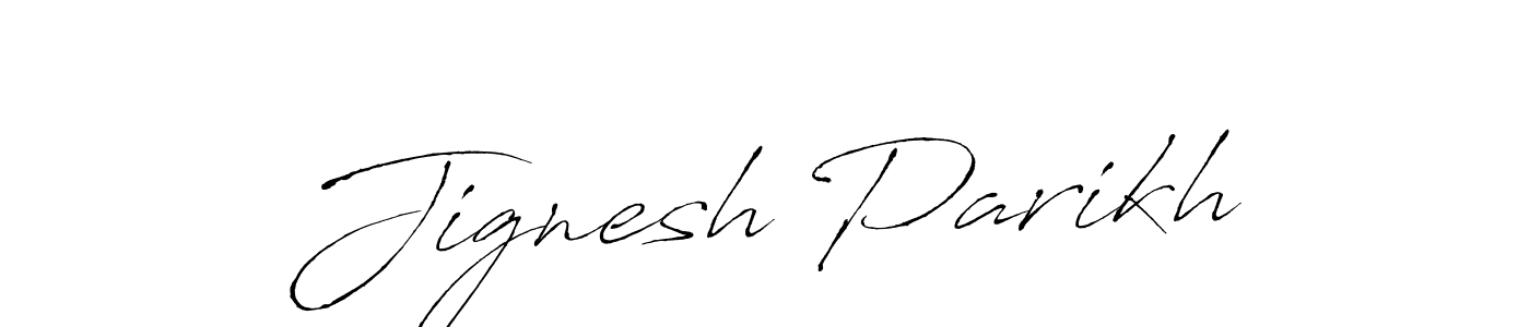 Create a beautiful signature design for name Jignesh Parikh. With this signature (Antro_Vectra) fonts, you can make a handwritten signature for free. Jignesh Parikh signature style 6 images and pictures png