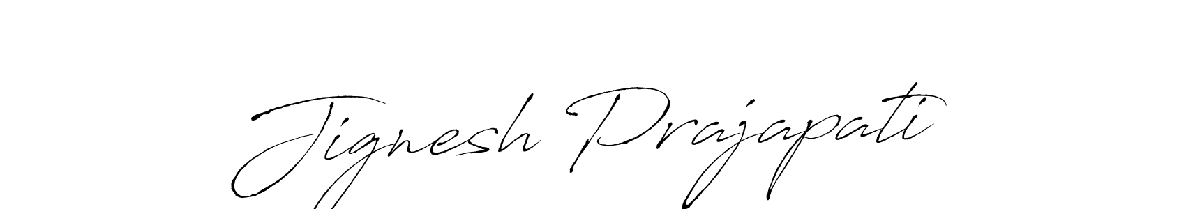 Create a beautiful signature design for name Jignesh Prajapati. With this signature (Antro_Vectra) fonts, you can make a handwritten signature for free. Jignesh Prajapati signature style 6 images and pictures png