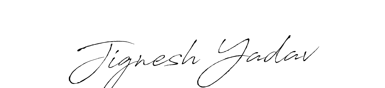 Design your own signature with our free online signature maker. With this signature software, you can create a handwritten (Antro_Vectra) signature for name Jignesh Yadav. Jignesh Yadav signature style 6 images and pictures png