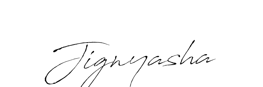 Create a beautiful signature design for name Jignyasha. With this signature (Antro_Vectra) fonts, you can make a handwritten signature for free. Jignyasha signature style 6 images and pictures png
