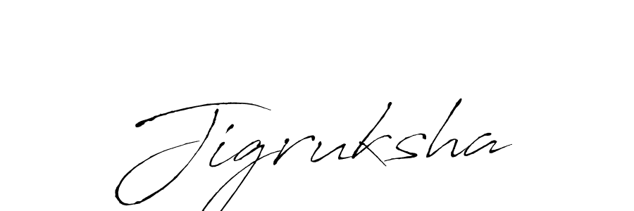 Design your own signature with our free online signature maker. With this signature software, you can create a handwritten (Antro_Vectra) signature for name Jigruksha. Jigruksha signature style 6 images and pictures png