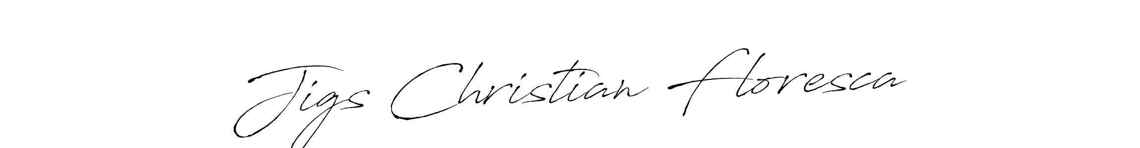 Design your own signature with our free online signature maker. With this signature software, you can create a handwritten (Antro_Vectra) signature for name Jigs Christian Floresca. Jigs Christian Floresca signature style 6 images and pictures png