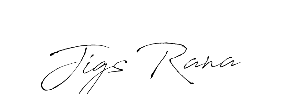Create a beautiful signature design for name Jigs Rana. With this signature (Antro_Vectra) fonts, you can make a handwritten signature for free. Jigs Rana signature style 6 images and pictures png