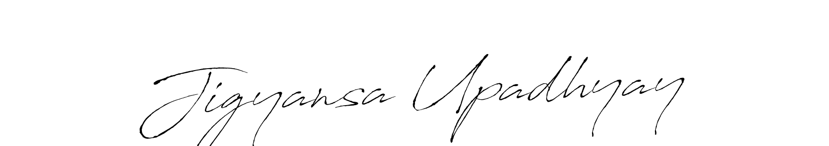 The best way (Antro_Vectra) to make a short signature is to pick only two or three words in your name. The name Jigyansa Upadhyay include a total of six letters. For converting this name. Jigyansa Upadhyay signature style 6 images and pictures png