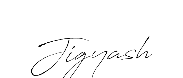 Jigyash stylish signature style. Best Handwritten Sign (Antro_Vectra) for my name. Handwritten Signature Collection Ideas for my name Jigyash. Jigyash signature style 6 images and pictures png
