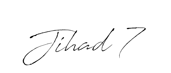 Create a beautiful signature design for name Jihad 7. With this signature (Antro_Vectra) fonts, you can make a handwritten signature for free. Jihad 7 signature style 6 images and pictures png