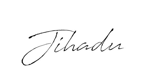 Create a beautiful signature design for name Jihadu. With this signature (Antro_Vectra) fonts, you can make a handwritten signature for free. Jihadu signature style 6 images and pictures png