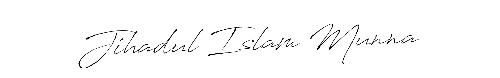 The best way (Antro_Vectra) to make a short signature is to pick only two or three words in your name. The name Jihadul Islam Munna include a total of six letters. For converting this name. Jihadul Islam Munna signature style 6 images and pictures png