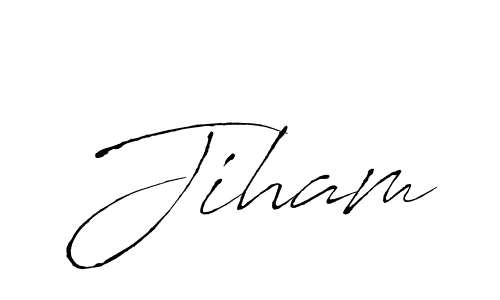 The best way (Antro_Vectra) to make a short signature is to pick only two or three words in your name. The name Jiham include a total of six letters. For converting this name. Jiham signature style 6 images and pictures png