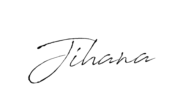Design your own signature with our free online signature maker. With this signature software, you can create a handwritten (Antro_Vectra) signature for name Jihana. Jihana signature style 6 images and pictures png