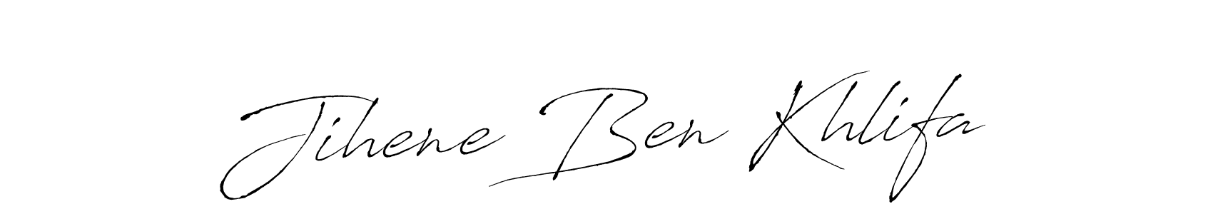 How to make Jihene Ben Khlifa signature? Antro_Vectra is a professional autograph style. Create handwritten signature for Jihene Ben Khlifa name. Jihene Ben Khlifa signature style 6 images and pictures png