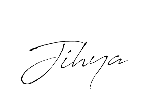 Design your own signature with our free online signature maker. With this signature software, you can create a handwritten (Antro_Vectra) signature for name Jihya. Jihya signature style 6 images and pictures png