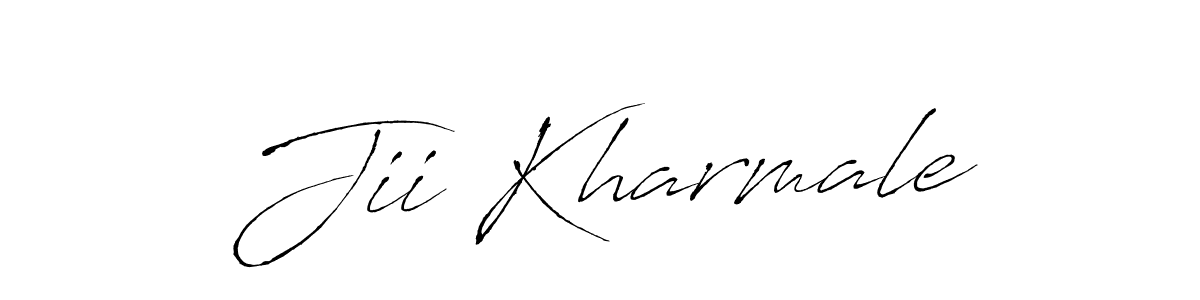 How to make Jii Kharmale name signature. Use Antro_Vectra style for creating short signs online. This is the latest handwritten sign. Jii Kharmale signature style 6 images and pictures png