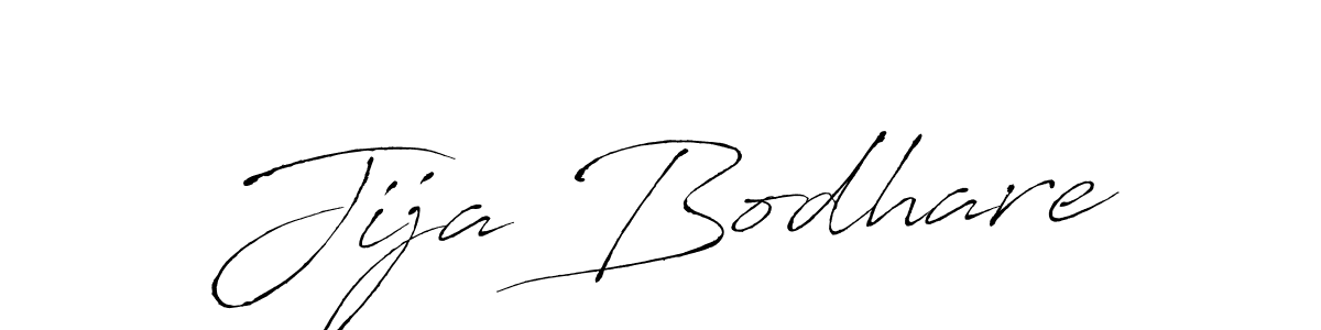 Antro_Vectra is a professional signature style that is perfect for those who want to add a touch of class to their signature. It is also a great choice for those who want to make their signature more unique. Get Jija Bodhare name to fancy signature for free. Jija Bodhare signature style 6 images and pictures png