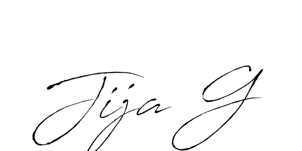 Jija G stylish signature style. Best Handwritten Sign (Antro_Vectra) for my name. Handwritten Signature Collection Ideas for my name Jija G. Jija G signature style 6 images and pictures png