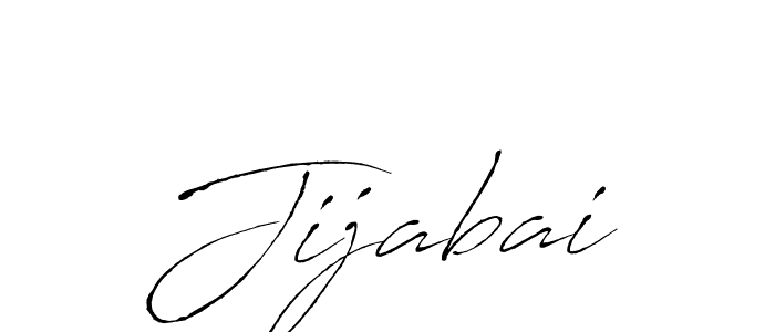 Use a signature maker to create a handwritten signature online. With this signature software, you can design (Antro_Vectra) your own signature for name Jijabai. Jijabai signature style 6 images and pictures png