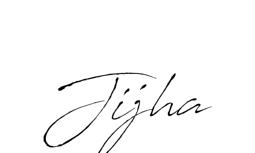 Use a signature maker to create a handwritten signature online. With this signature software, you can design (Antro_Vectra) your own signature for name Jijha. Jijha signature style 6 images and pictures png