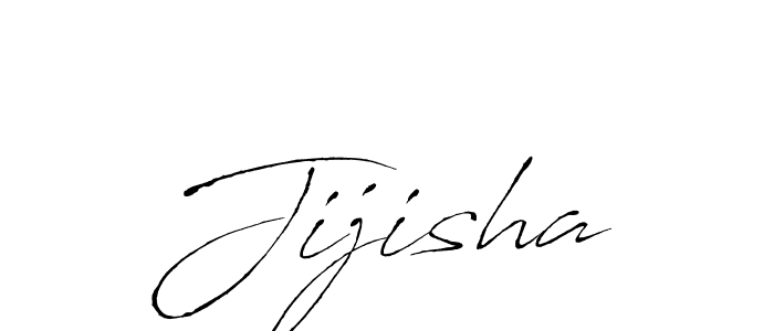 Make a beautiful signature design for name Jijisha. With this signature (Antro_Vectra) style, you can create a handwritten signature for free. Jijisha signature style 6 images and pictures png