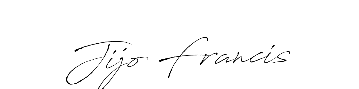 Use a signature maker to create a handwritten signature online. With this signature software, you can design (Antro_Vectra) your own signature for name Jijo Francis. Jijo Francis signature style 6 images and pictures png