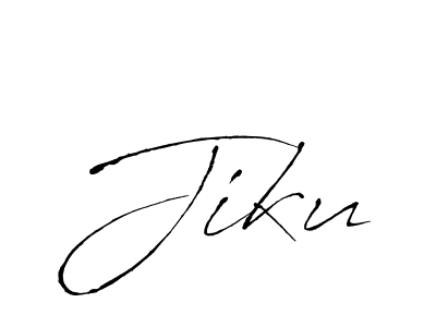 Use a signature maker to create a handwritten signature online. With this signature software, you can design (Antro_Vectra) your own signature for name Jiku. Jiku signature style 6 images and pictures png