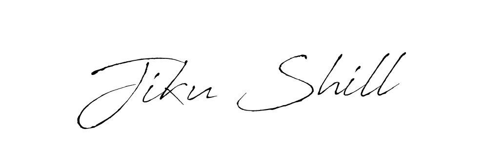 How to make Jiku Shill signature? Antro_Vectra is a professional autograph style. Create handwritten signature for Jiku Shill name. Jiku Shill signature style 6 images and pictures png