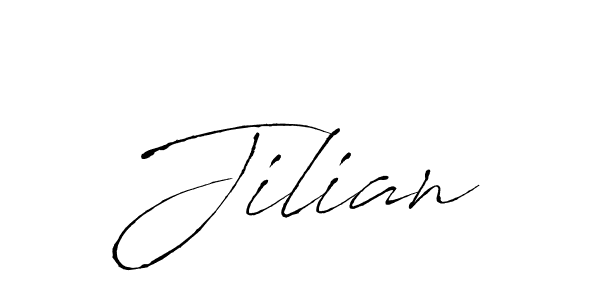 Design your own signature with our free online signature maker. With this signature software, you can create a handwritten (Antro_Vectra) signature for name Jilian. Jilian signature style 6 images and pictures png