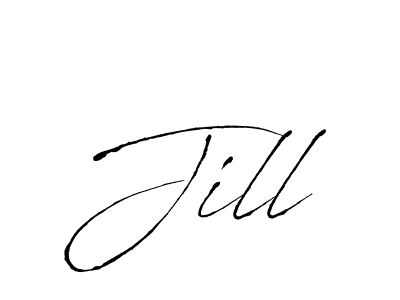 Jill stylish signature style. Best Handwritten Sign (Antro_Vectra) for my name. Handwritten Signature Collection Ideas for my name Jill. Jill signature style 6 images and pictures png