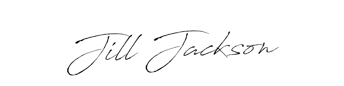 How to make Jill Jackson name signature. Use Antro_Vectra style for creating short signs online. This is the latest handwritten sign. Jill Jackson signature style 6 images and pictures png