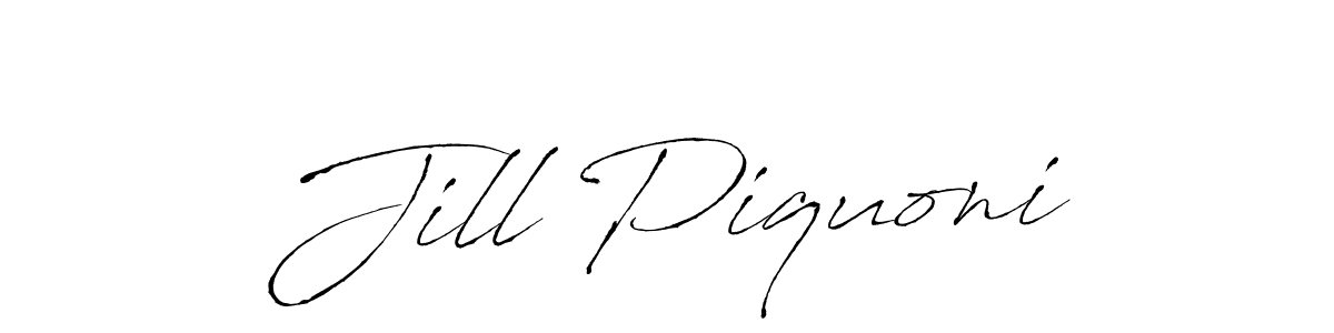 Antro_Vectra is a professional signature style that is perfect for those who want to add a touch of class to their signature. It is also a great choice for those who want to make their signature more unique. Get Jill Piquoni name to fancy signature for free. Jill Piquoni signature style 6 images and pictures png