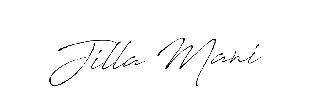 The best way (Antro_Vectra) to make a short signature is to pick only two or three words in your name. The name Jilla Mani include a total of six letters. For converting this name. Jilla Mani signature style 6 images and pictures png