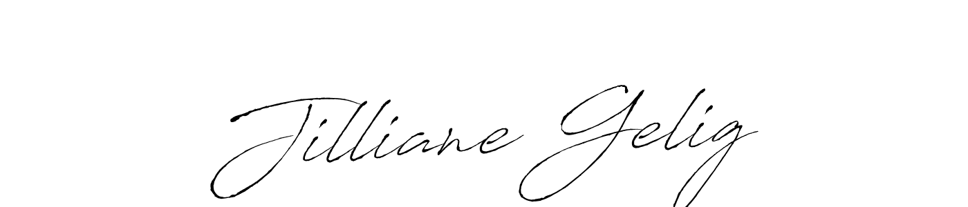Create a beautiful signature design for name Jilliane Gelig. With this signature (Antro_Vectra) fonts, you can make a handwritten signature for free. Jilliane Gelig signature style 6 images and pictures png