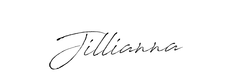 How to make Jillianna name signature. Use Antro_Vectra style for creating short signs online. This is the latest handwritten sign. Jillianna signature style 6 images and pictures png