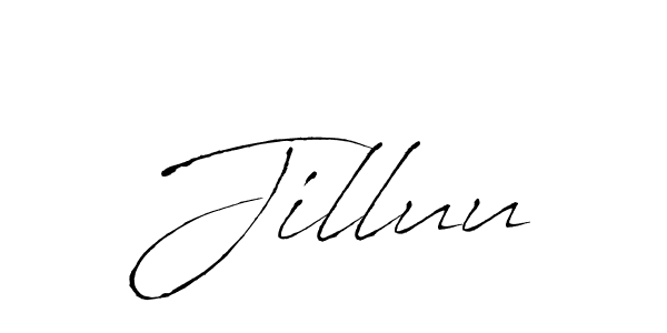 Design your own signature with our free online signature maker. With this signature software, you can create a handwritten (Antro_Vectra) signature for name Jilluu. Jilluu signature style 6 images and pictures png