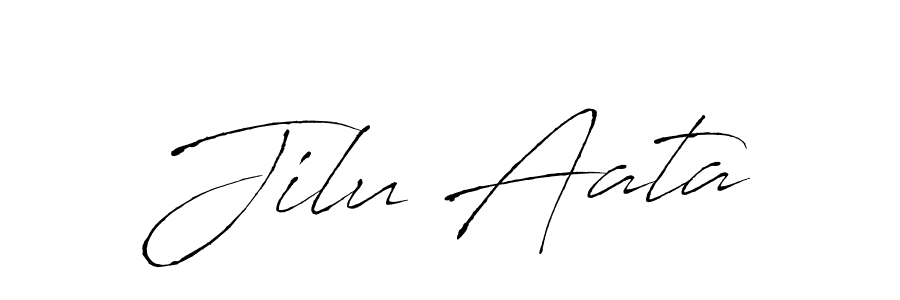 You can use this online signature creator to create a handwritten signature for the name Jilu Aata. This is the best online autograph maker. Jilu Aata signature style 6 images and pictures png