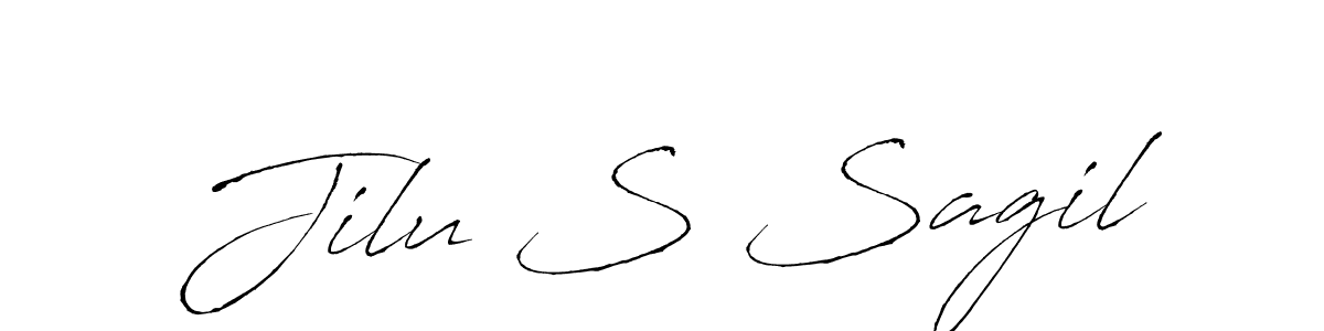 Jilu S Sagil stylish signature style. Best Handwritten Sign (Antro_Vectra) for my name. Handwritten Signature Collection Ideas for my name Jilu S Sagil. Jilu S Sagil signature style 6 images and pictures png