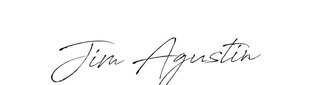 How to make Jim Agustin name signature. Use Antro_Vectra style for creating short signs online. This is the latest handwritten sign. Jim Agustin signature style 6 images and pictures png