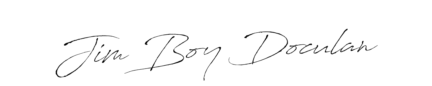 Design your own signature with our free online signature maker. With this signature software, you can create a handwritten (Antro_Vectra) signature for name Jim Boy Doculan. Jim Boy Doculan signature style 6 images and pictures png