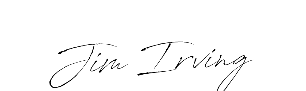 How to make Jim Irving name signature. Use Antro_Vectra style for creating short signs online. This is the latest handwritten sign. Jim Irving signature style 6 images and pictures png