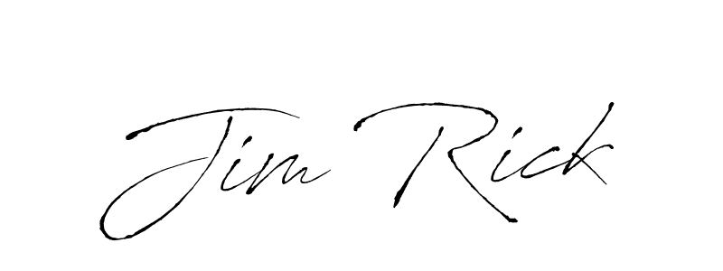 Jim Rick stylish signature style. Best Handwritten Sign (Antro_Vectra) for my name. Handwritten Signature Collection Ideas for my name Jim Rick. Jim Rick signature style 6 images and pictures png