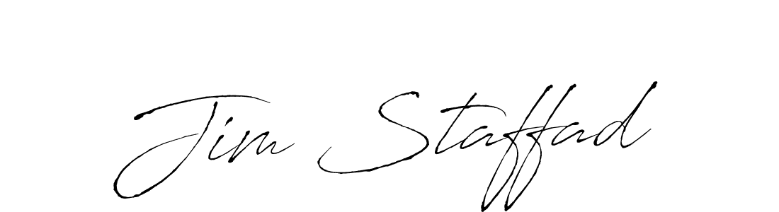 Use a signature maker to create a handwritten signature online. With this signature software, you can design (Antro_Vectra) your own signature for name Jim Staffad. Jim Staffad signature style 6 images and pictures png