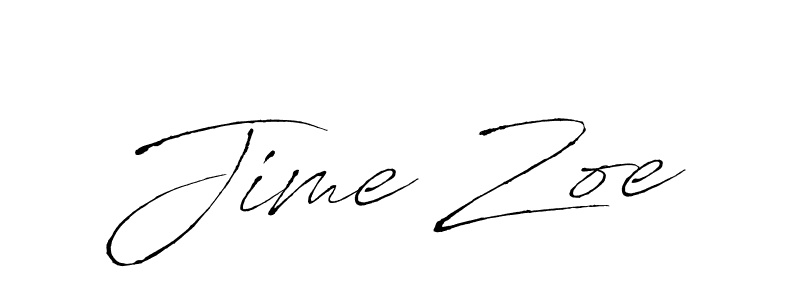 Also we have Jime Zoe name is the best signature style. Create professional handwritten signature collection using Antro_Vectra autograph style. Jime Zoe signature style 6 images and pictures png