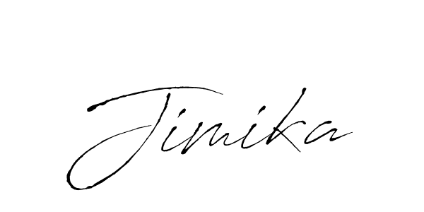 Make a beautiful signature design for name Jimika. With this signature (Antro_Vectra) style, you can create a handwritten signature for free. Jimika signature style 6 images and pictures png