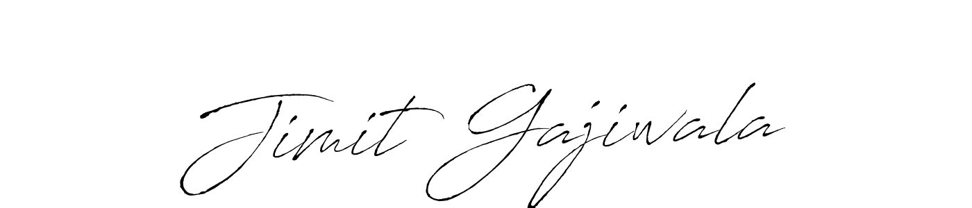 Make a beautiful signature design for name Jimit Gajiwala. With this signature (Antro_Vectra) style, you can create a handwritten signature for free. Jimit Gajiwala signature style 6 images and pictures png